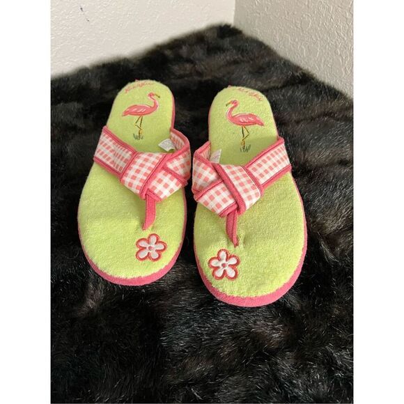 nick and nora sock flamingo slippers - Women’s L XL 8-10.5 - Picture 1 of 4